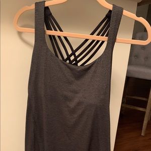 Lululemon gray tank top with built-in sports bra